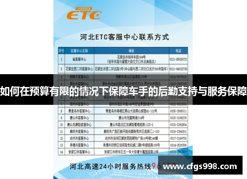 如何在预算有限的情况下保障车手的后勤支持与服务保障